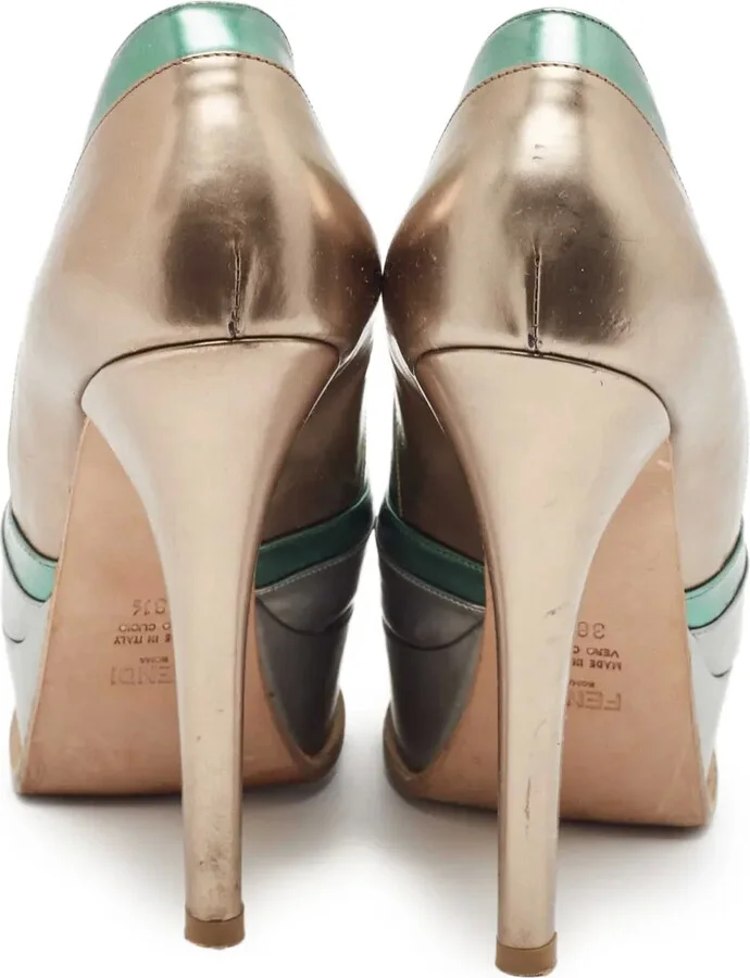 140mm Metallic-Leather Pumps - Image 3