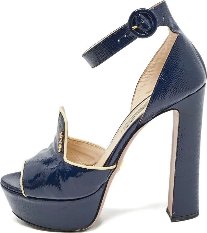 140mm Patent-Leather Platform Sandals