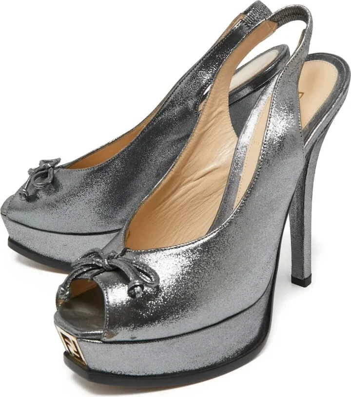 140mm Peep-Toe Slingback Pumps - Image 2
