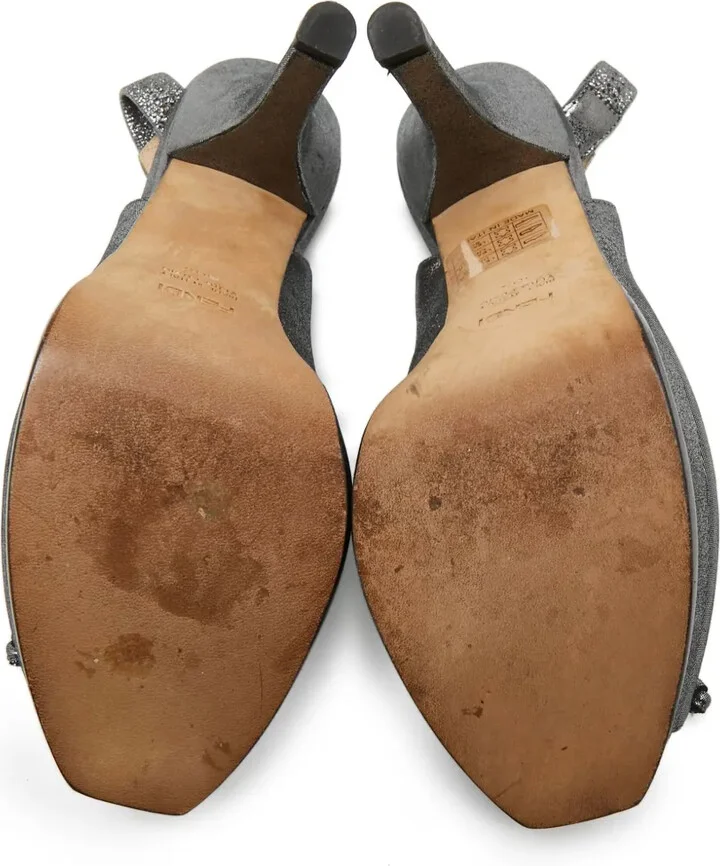 140mm Peep-Toe Slingback Pumps - Image 4