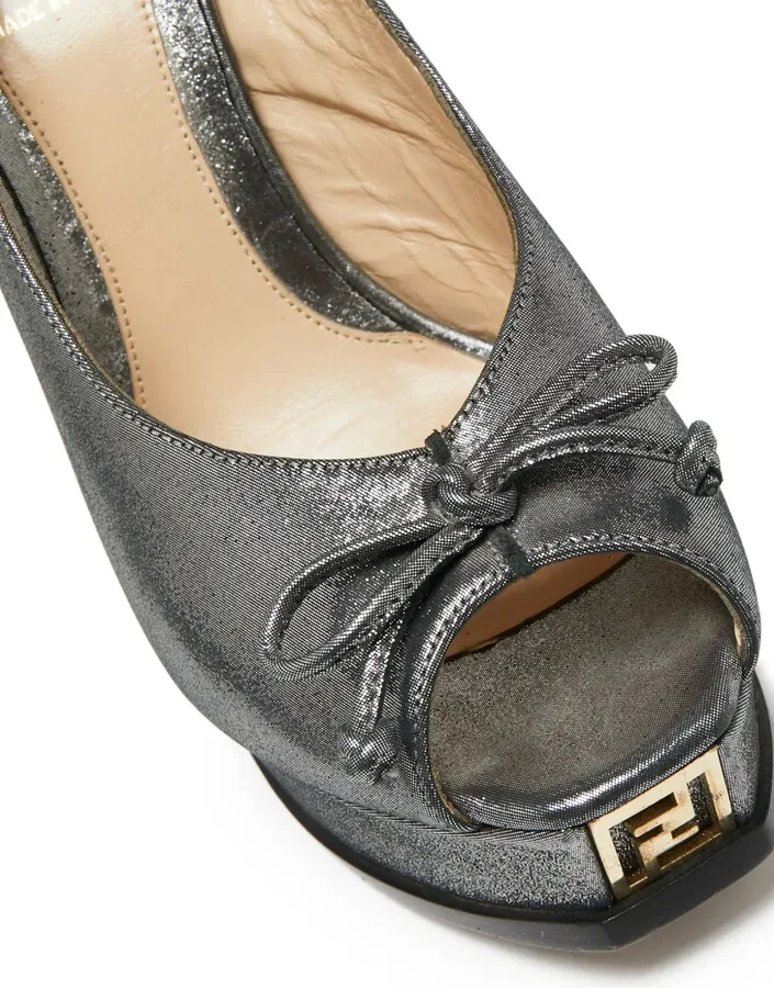 140mm Peep-Toe Slingback Pumps - Image 5