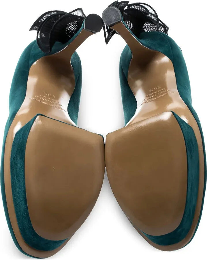 140mm Platform Ruffle-Trim Pumps - Image 5