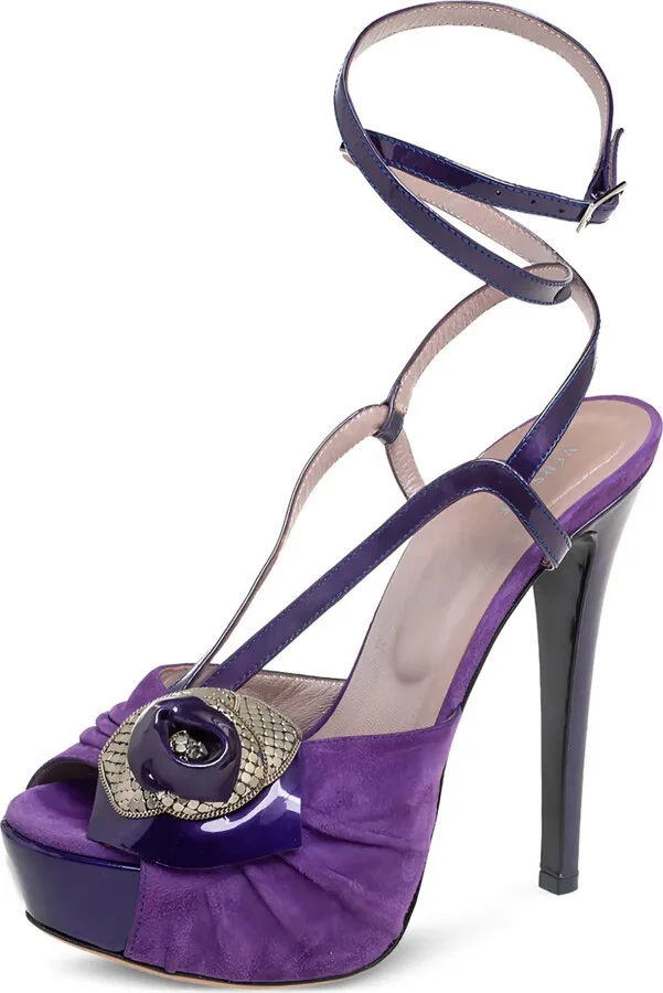 140mm Ruffled Platform Sandals - Image 2
