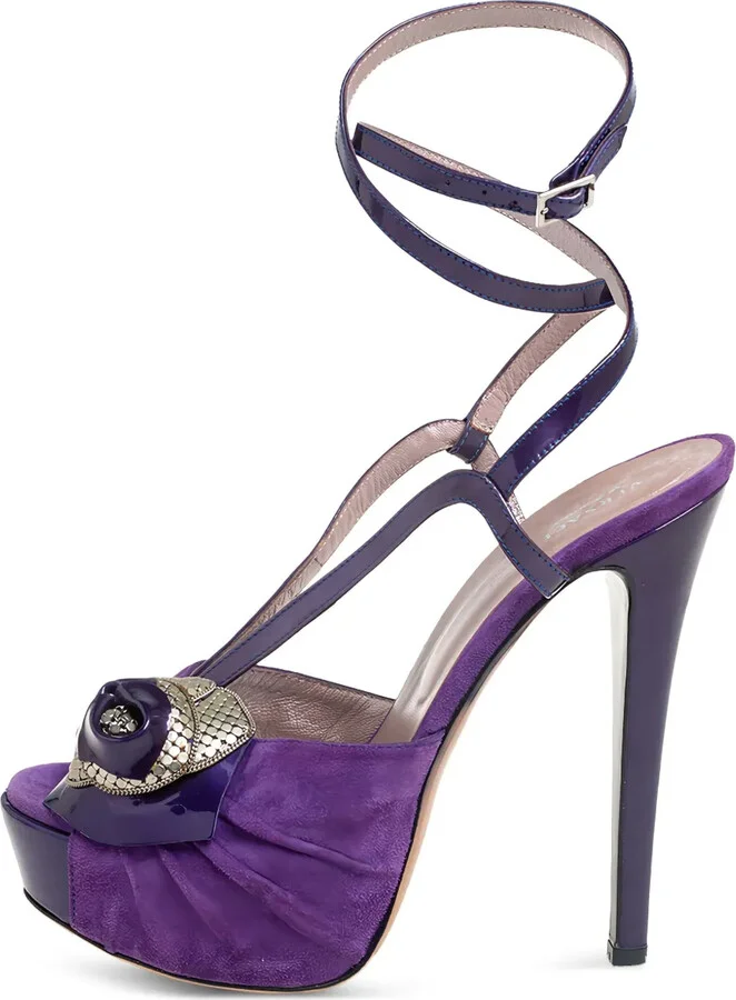 140mm Ruffled Platform Sandals