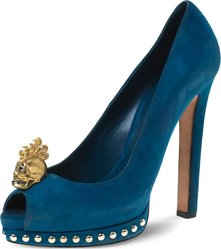 140mm Skull-Embellished Peep-Toe Sandals - Image 2