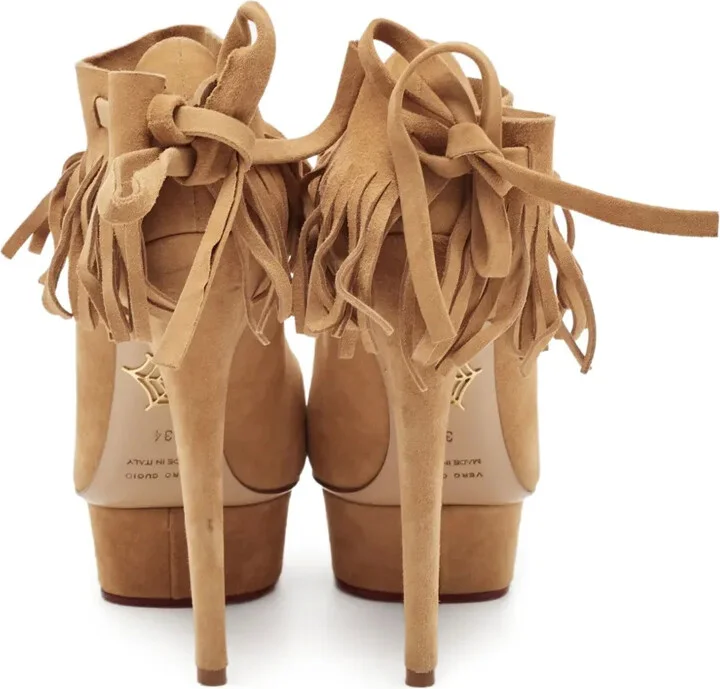 140mm Suede Heeled Pumps - Image 3