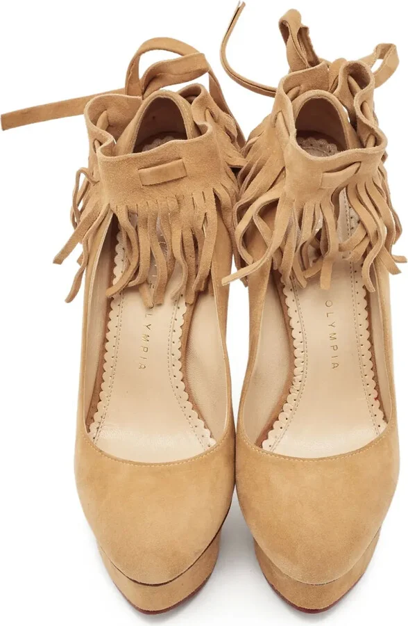 140mm Suede Heeled Pumps - Image 4