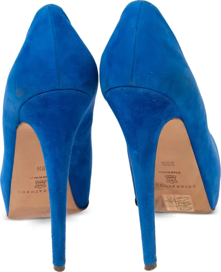 140mm Suede Heeled Pumps - Image 3