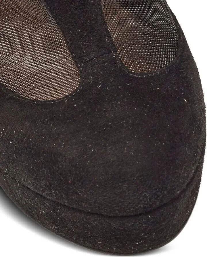 140mm Suede Mesh-Panelled Pumps - Image 5