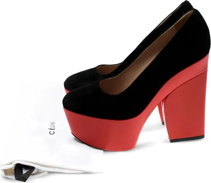 140mm Suede Platform Pumps - Image 3