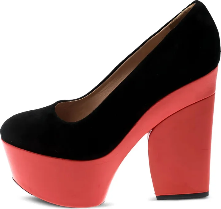 140mm Suede Platform Pumps