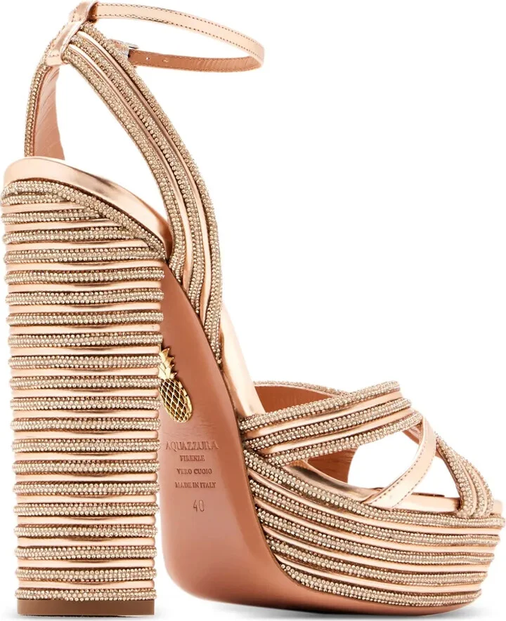 140mm Sundance Sparkle embellished platform sandals - Image 3