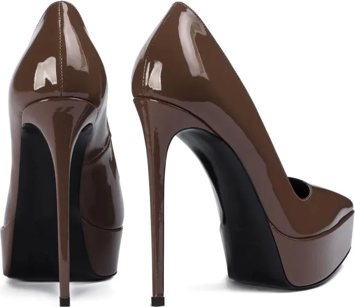 140mm Uma patent-leather platform pumps - Image 2