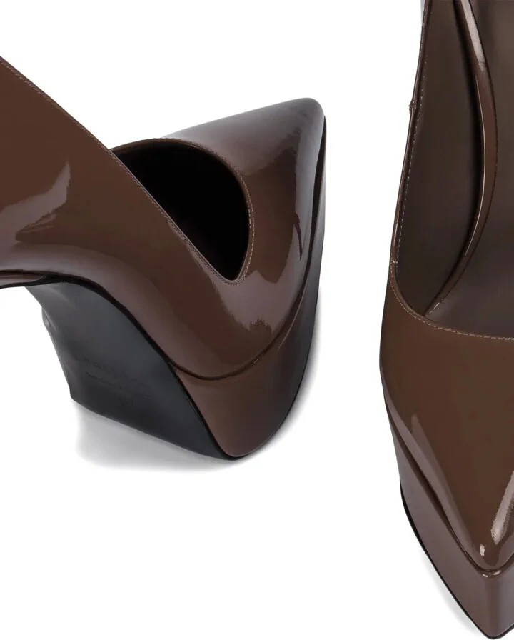 140mm Uma patent-leather platform pumps - Image 3
