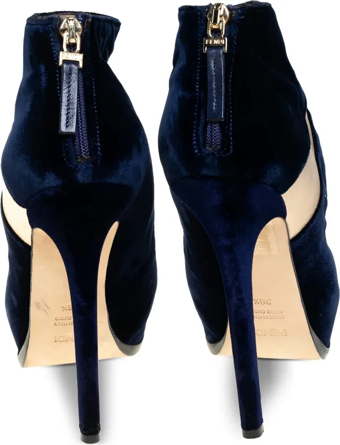 140mm Velvet Ankle Boots - Image 3