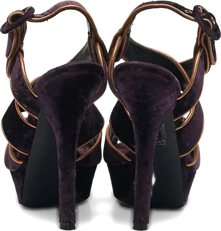 140mm Velvet-Finish Sandals - Image 3
