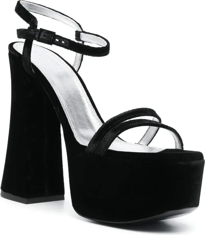 140mm Velvet-Finish Sandals - Image 2