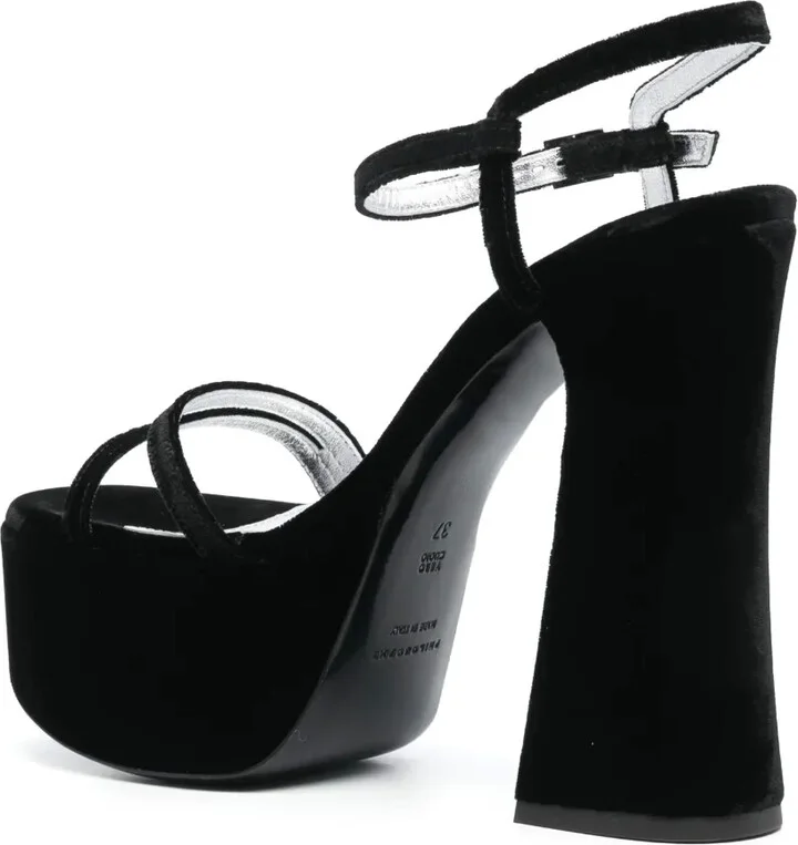 140mm Velvet-Finish Sandals - Image 3