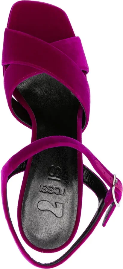 140mm Velvet Platform Sandals - Image 4