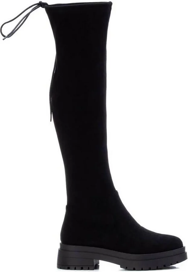142122 Womens Drawstring Hem Manmade Knee-High Boots
