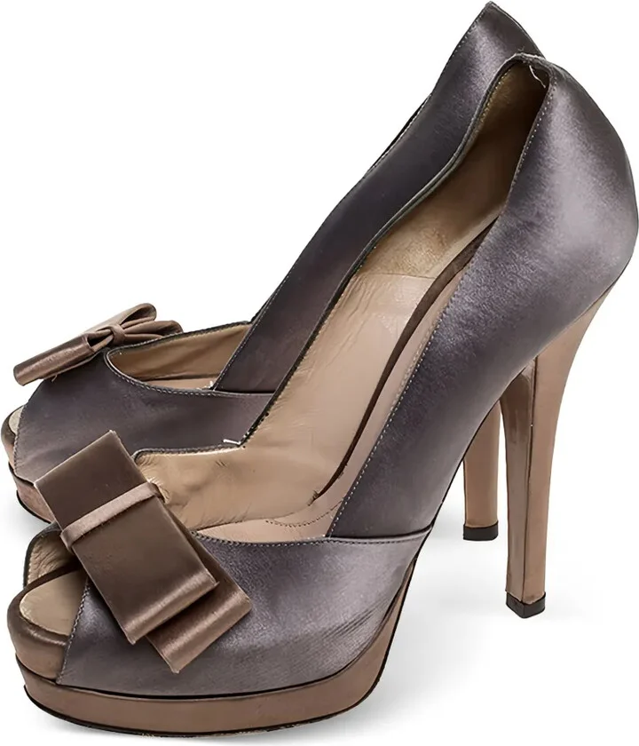 145mm Bow-Embellished Platform Pumps - Image 3