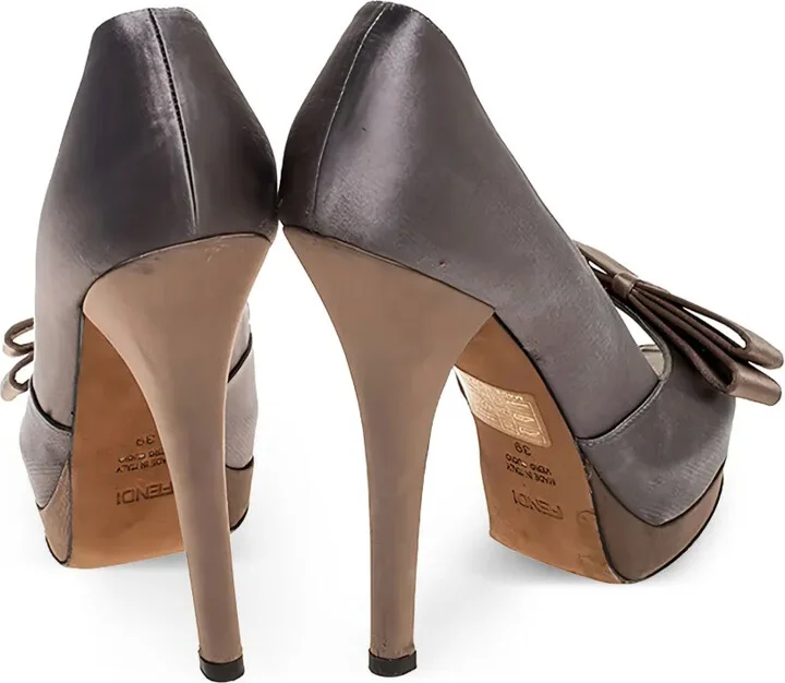 145mm Bow-Embellished Platform Pumps - Image 4