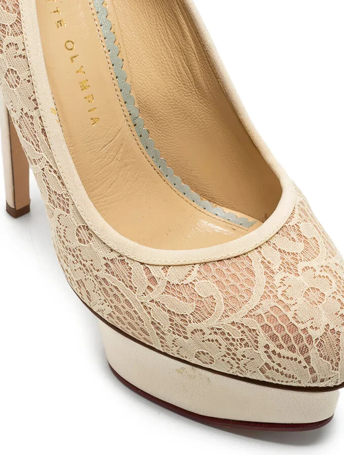 145mm Lace-Embellished Pumps - Image 5