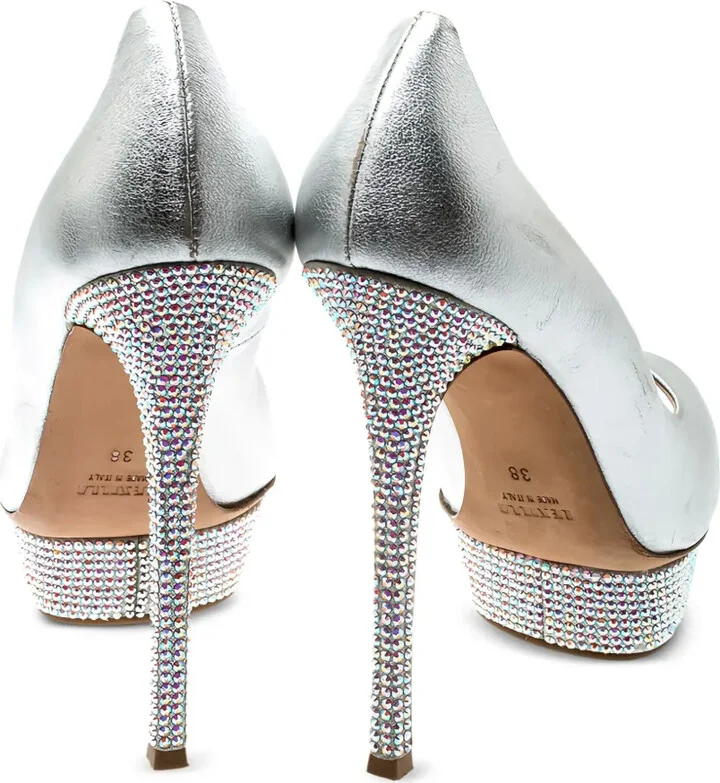145mm Leather Heeled Pumps - Image 4
