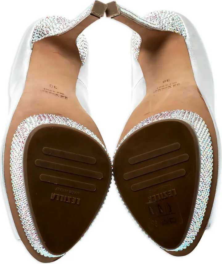 145mm Leather Heeled Pumps - Image 5