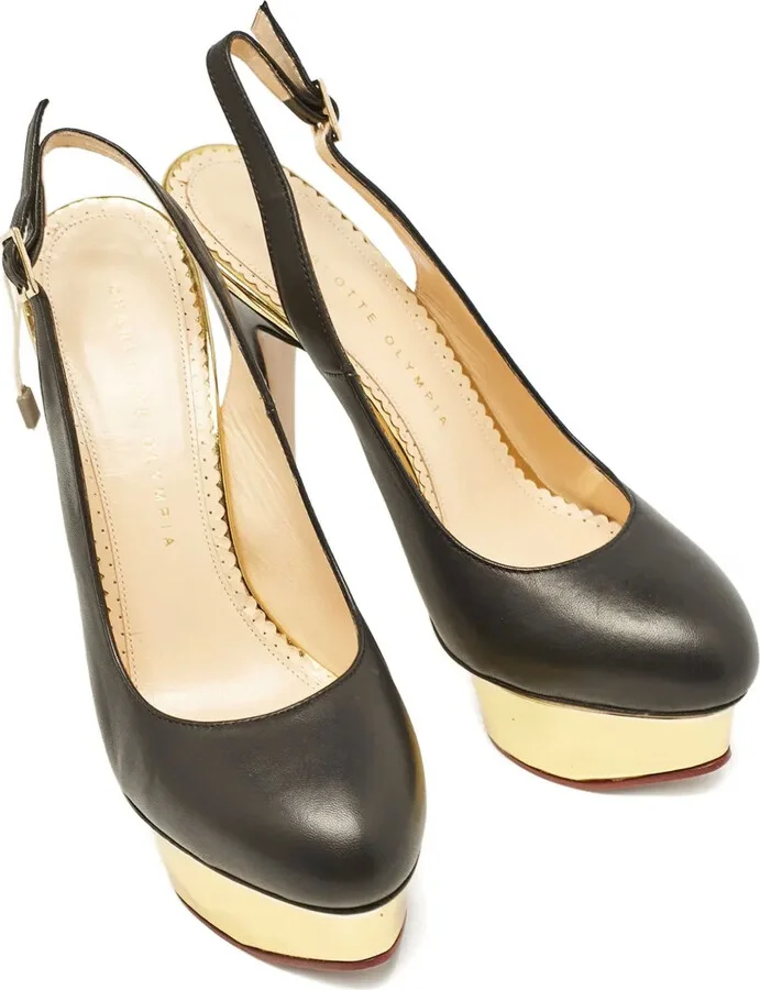 145mm Leather Heeled Pumps - Image 3