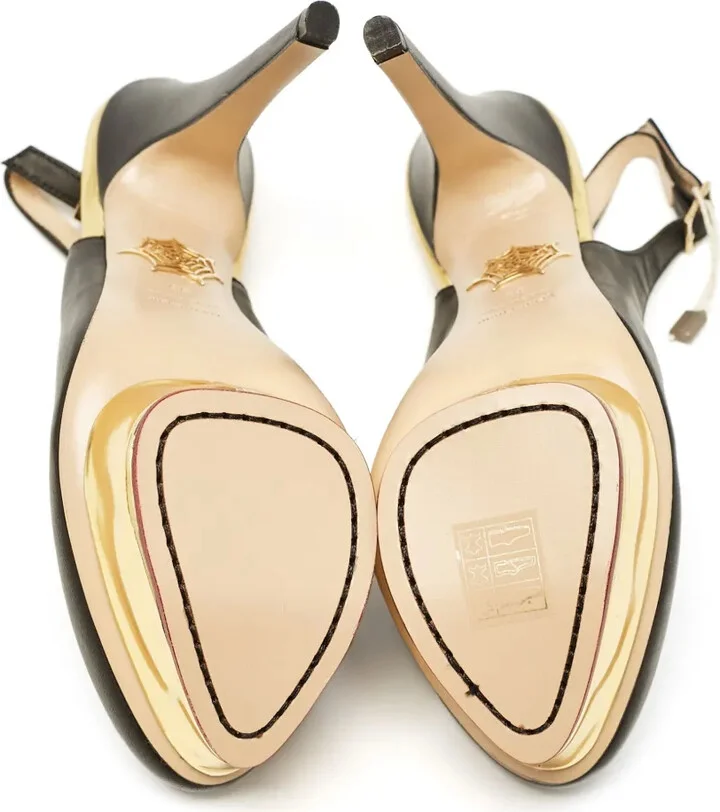 145mm Leather Heeled Pumps - Image 5