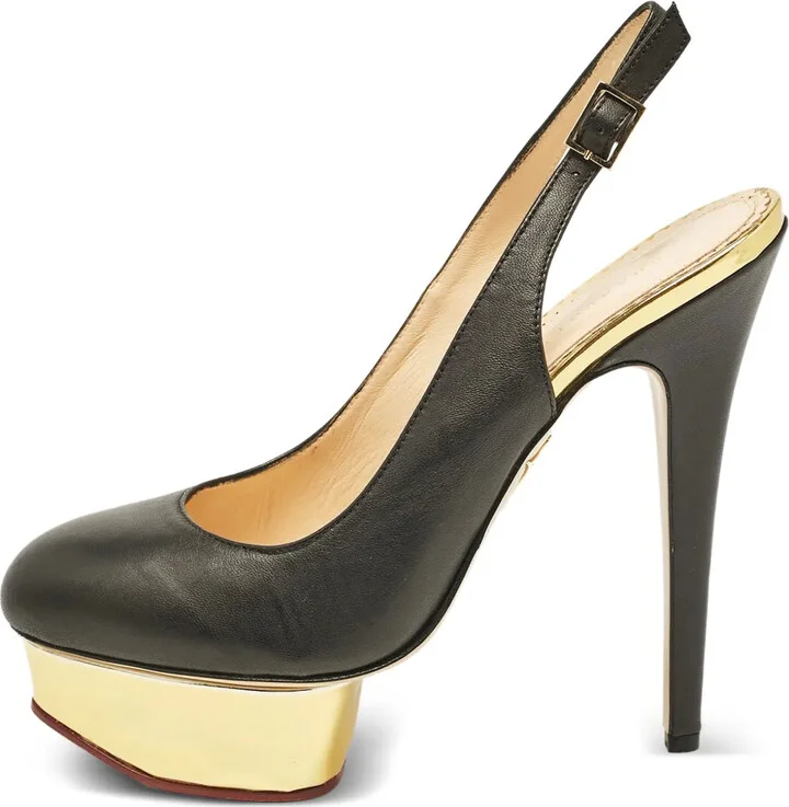 145mm Leather Heeled Pumps