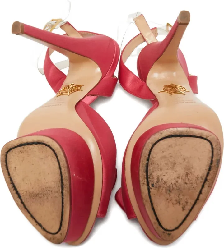 145mm Leather Heeled Sandals - Image 4