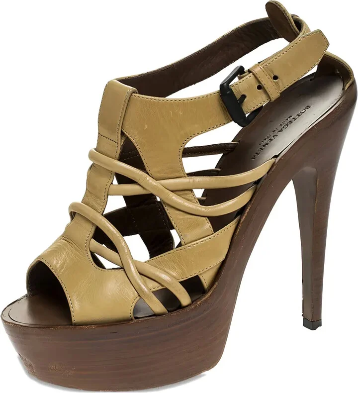 145mm Leather Heeled Sandals - Image 2