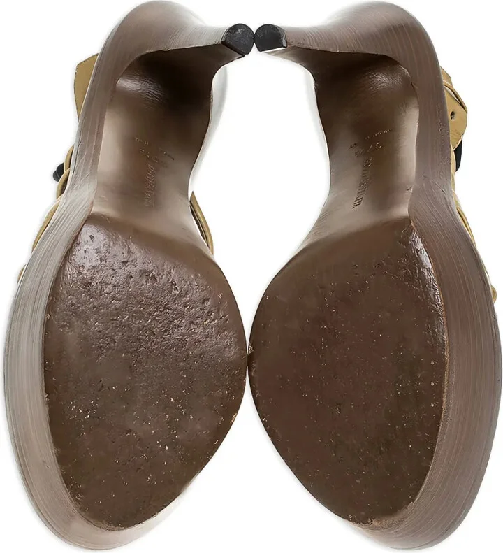 145mm Leather Heeled Sandals - Image 4