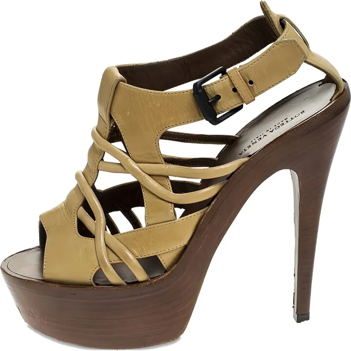 145mm Leather Heeled Sandals