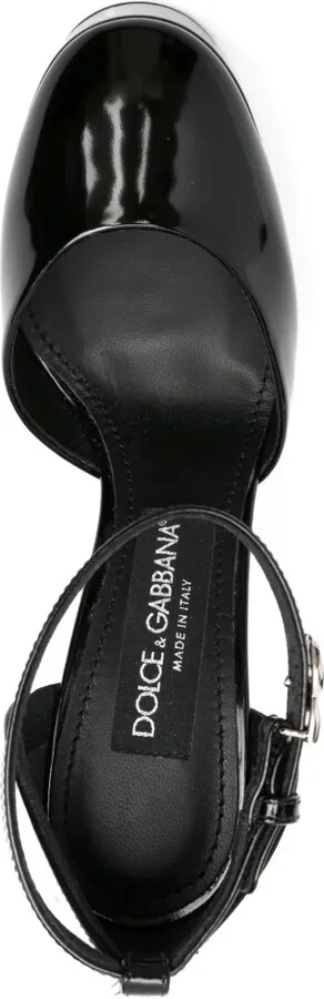145mm Leather Platform Pumps - Image 4