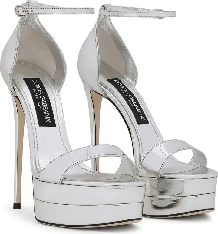 145mm Mirror-Effect Platform Sandals - Image 2