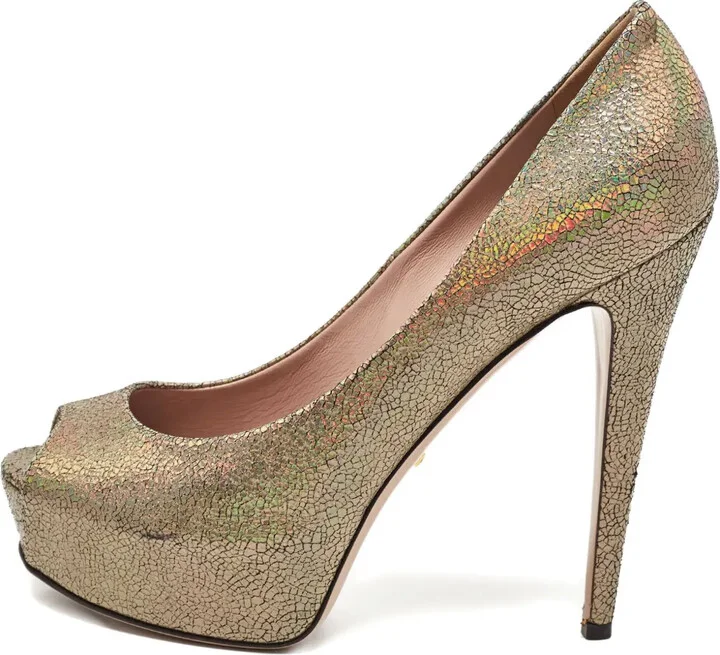 145mm Platform Peep Toe Pumps