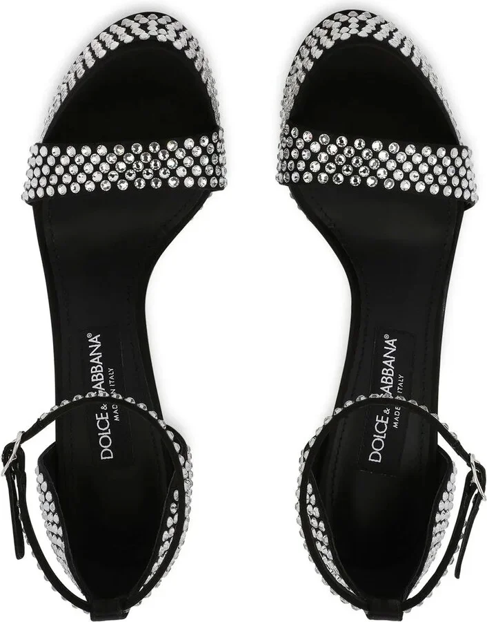 145mm Rhinestone-Embellished Platform Sandals - Image 4