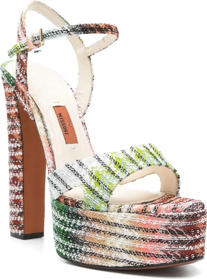 145mm Sequinned Sandals - Image 2