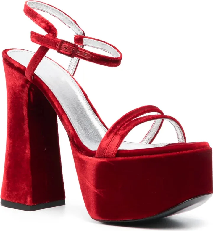 145mm Velvet-Finish Sandals - Image 2