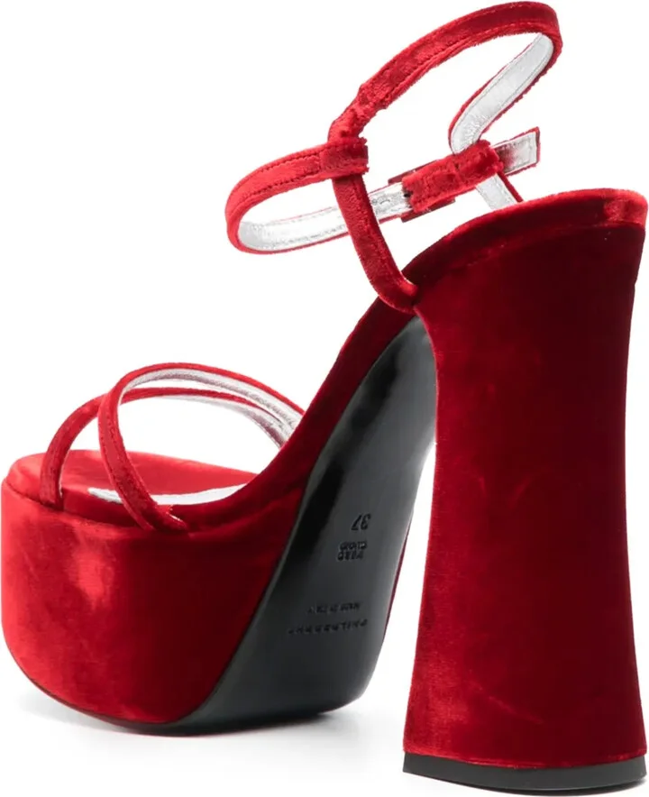 145mm Velvet-Finish Sandals - Image 3