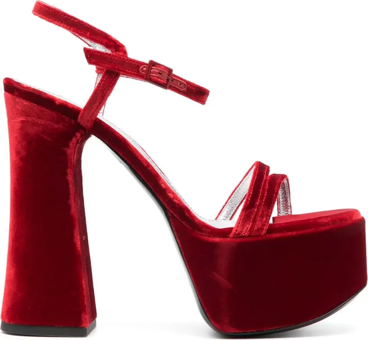 145mm Velvet-Finish Sandals