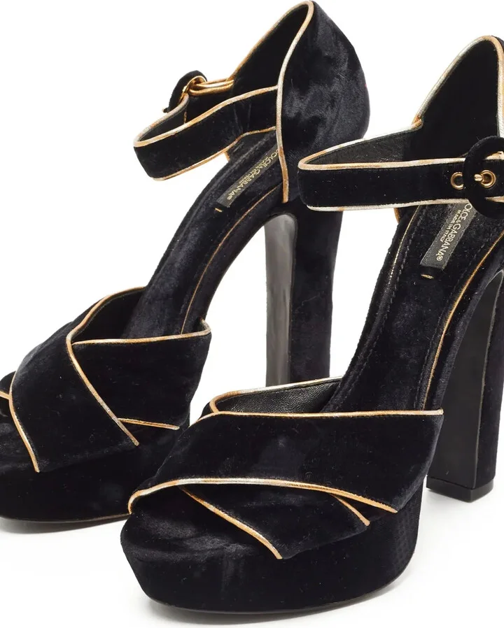 145mm Velvet Sandals - Image 2