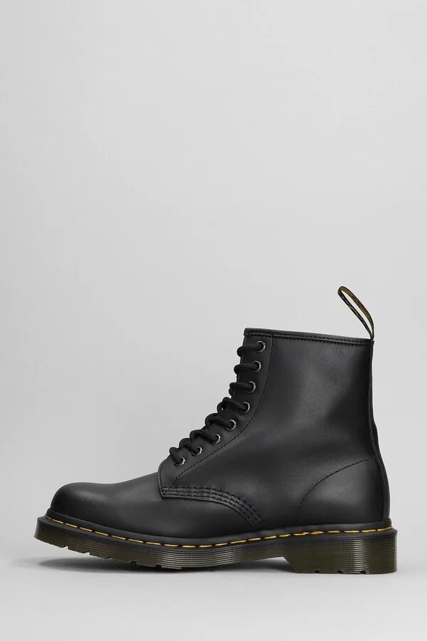 1460 Combat Boots In Black Leather - Image 3