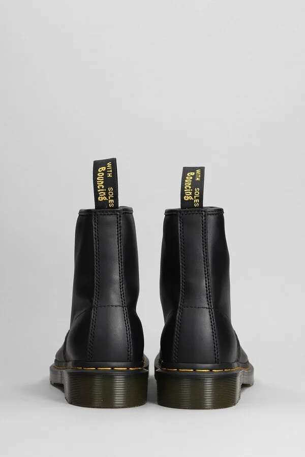 1460 Combat Boots In Black Leather - Image 4