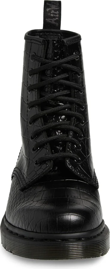 1460 Croc Embossed Combat Boot - Image 4