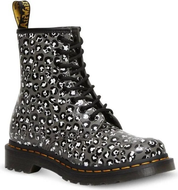 1460 Gunmetal Loud Leopard Smooth