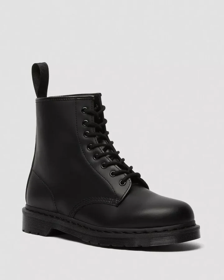 1460 Mono 14353001 Boots Women's 8 Black Leather Lace Up Ankle ZOGG8